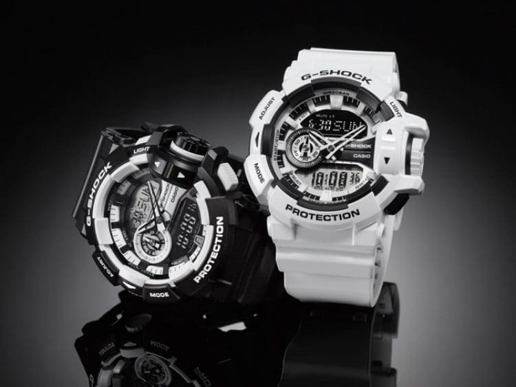 Casio Casio G-Shock GA-400CM-1A, g-shock япония мужские часы на браслете пластик боковой вид
