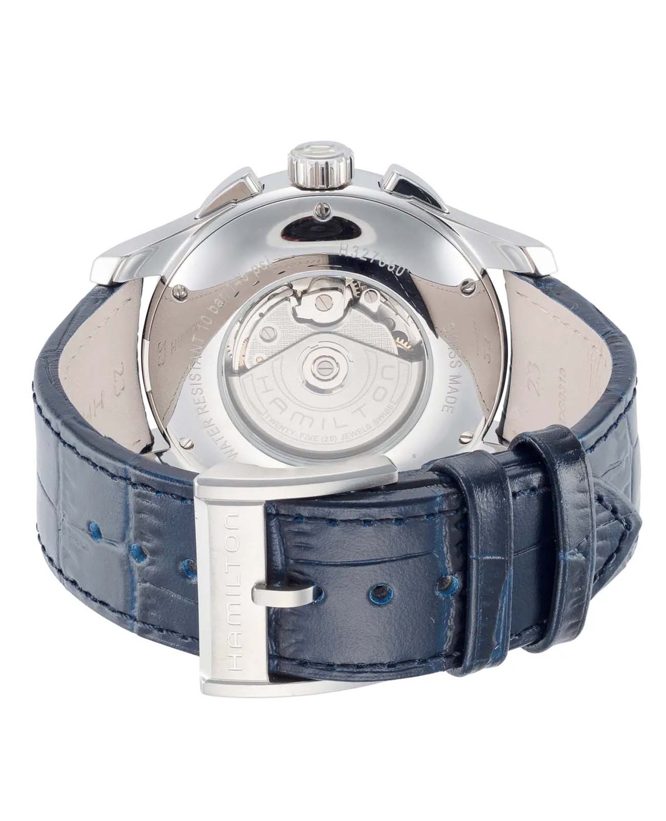 Hamilton Hamilton Jazzmaster Maestro Auto Chrono H32766643, jazzmaster швейцария мужские часы на браслете кожаный боковой вид