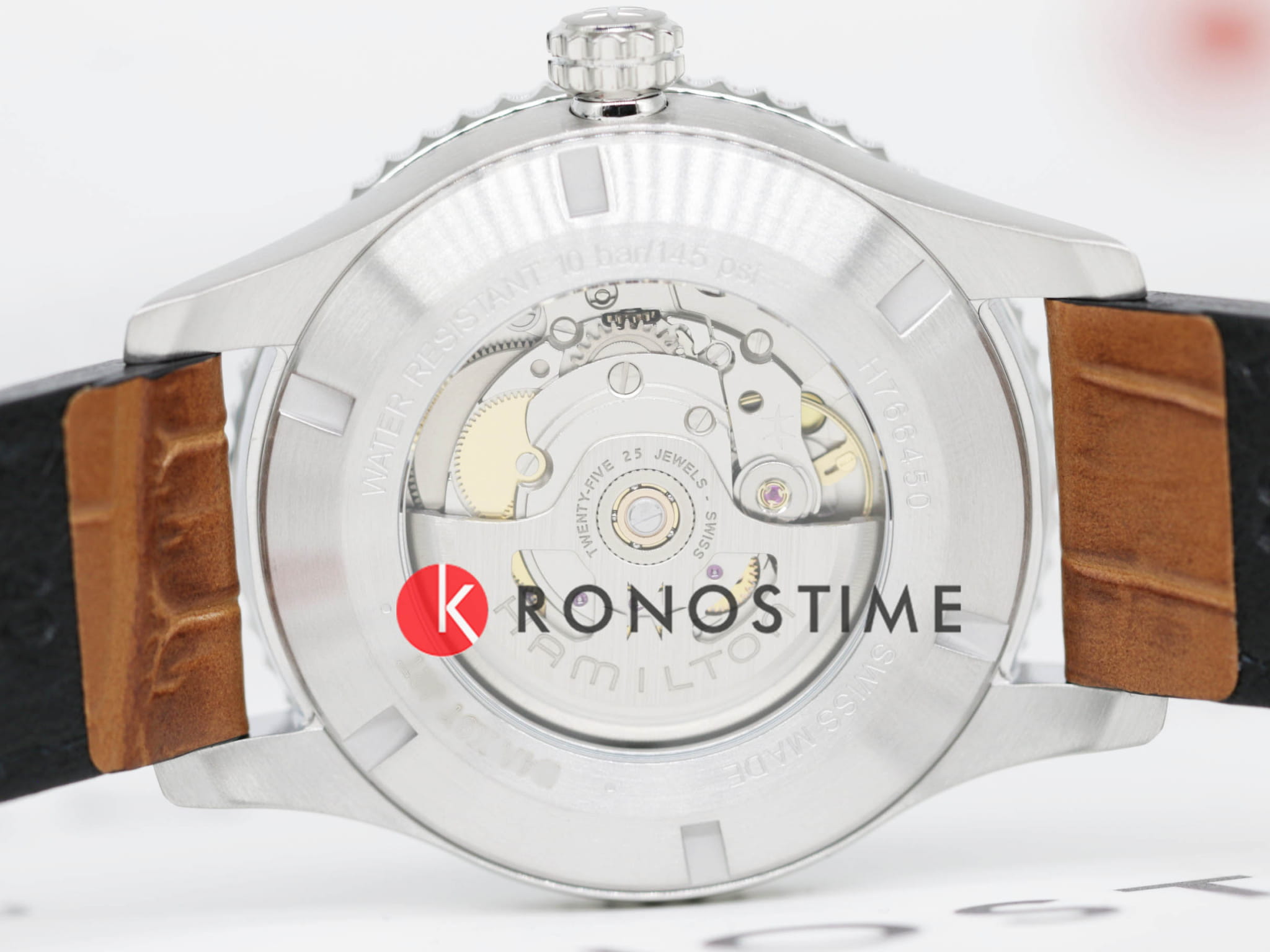 Hamilton H76645540 мужские часы застежка крупным планом