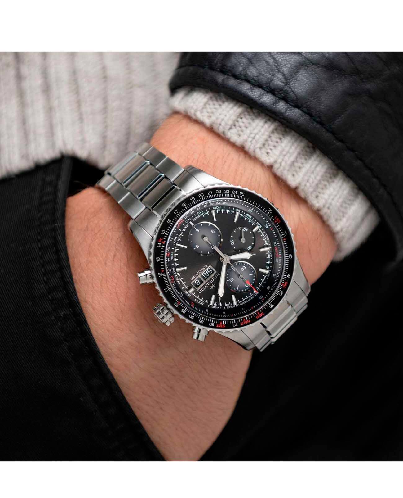 Hamilton Hamilton Khaki Aviation Converter H76726130 , наручные мужские часы фото под углом