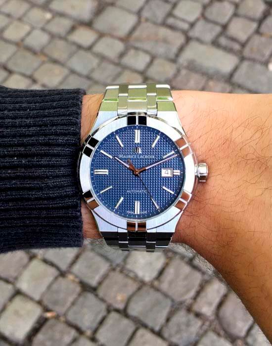 Оригинальные часы Maurice Lacroix Maurice Lacroix Aikon Automatic AI6007-SS002-430-1 механические калибр механизма ml115 общий вид