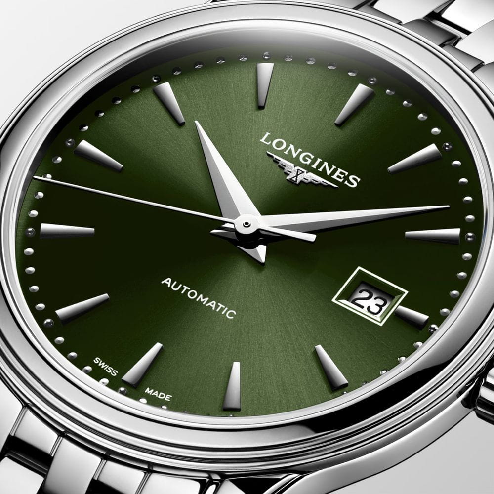 Longines Longines Flagship L4.374.4.02.6 женские часы зеленый циферблат на запястье