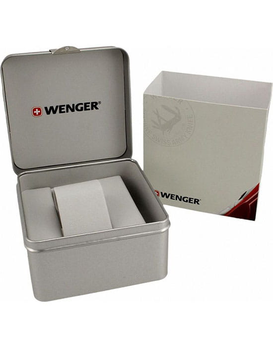 Wenger 01.1441.104,  швейцария мужские часы на браслете нержавеющая сталь боковой вид