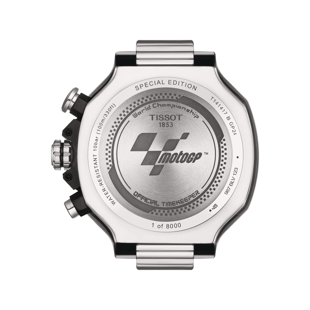Tissot Tissot T-Race MotoGP™ Chronograph 2024 Limited Edition T141.417.17.047.00, t-sport швейцария мужские часы на браслете каучук боковой вид