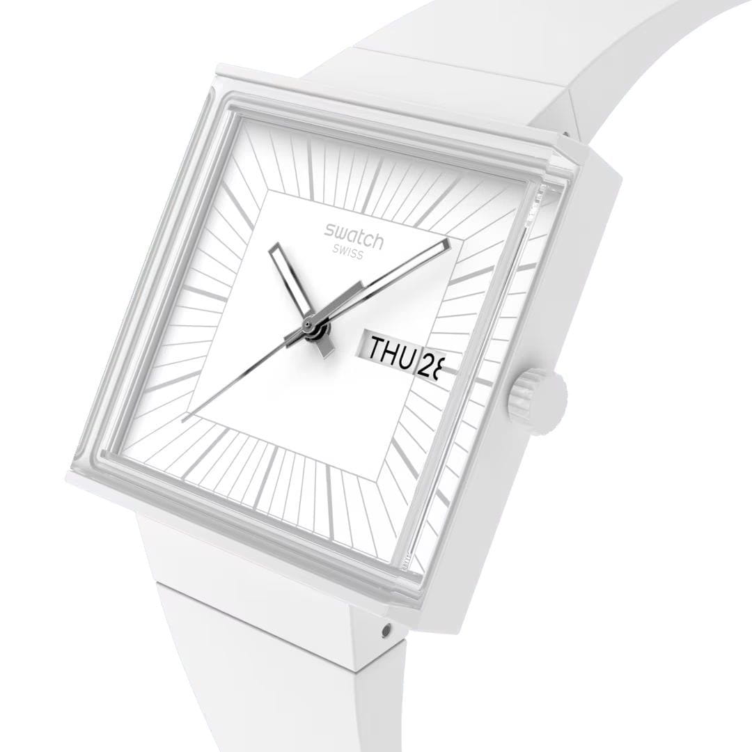 Swatch Swatch Square Bioceramic Standard SO34W700  - задняя крышка биокерамика корпуса, швейцария часы