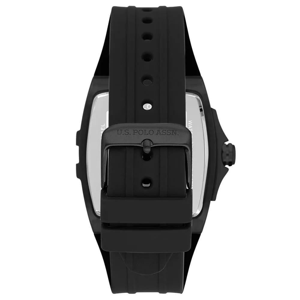 U.S. Polo Assn. U.S. Polo Assn. Crossing USPA1093-04,  сша мужские часы на браслете силикон боковой вид