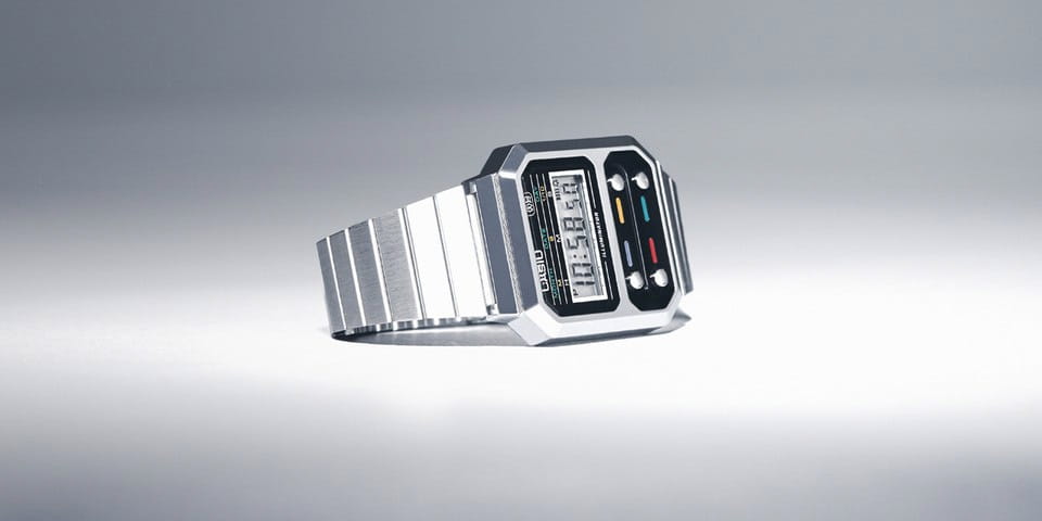 Casio Casio Vintage A100WE-1AEF  — детали корпуса и нержавеющая сталь