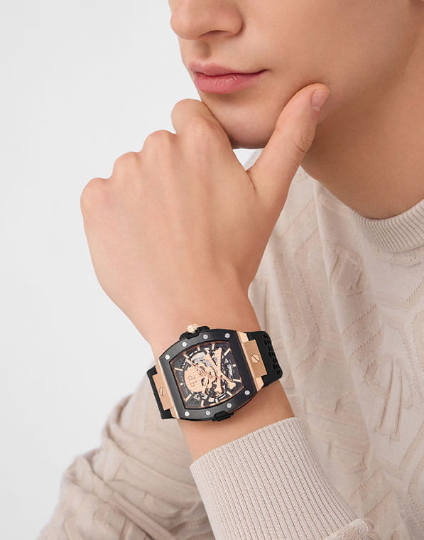 Оригинальные часы Philipp Plein Philipp Plein The Skeleton 2.0 PWJFA0225 механические калибр механизма seiko общий вид