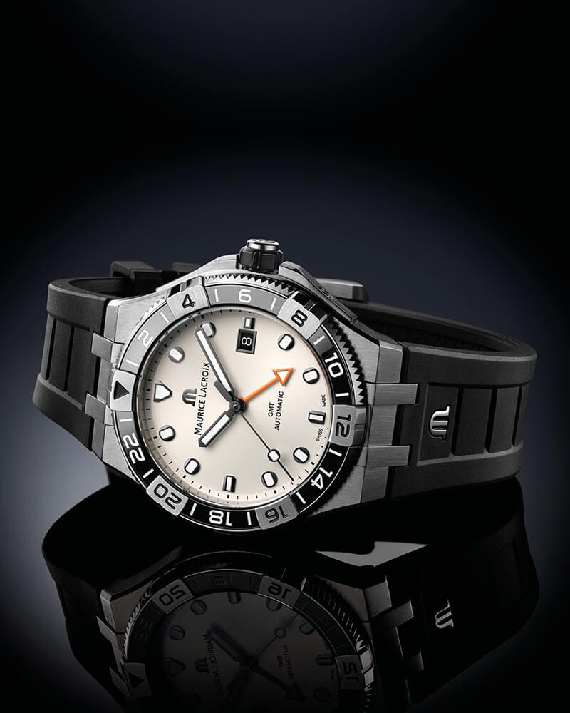 Оригинальные часы Maurice Lacroix Maurice Lacroix Aikon Venturer GMT AI6158-SS001-130-2 механические калибр механизма ml115 общий вид