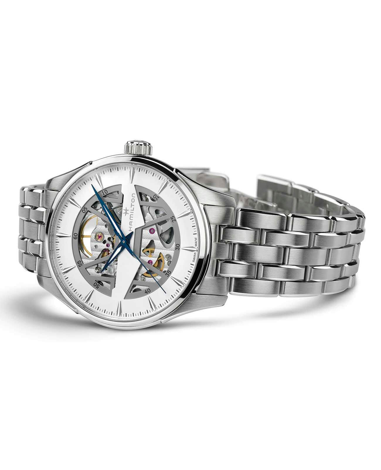 Hamilton Hamilton Jazzmaster Skeleton Auto H42535110 , наручные мужские часы фото под углом