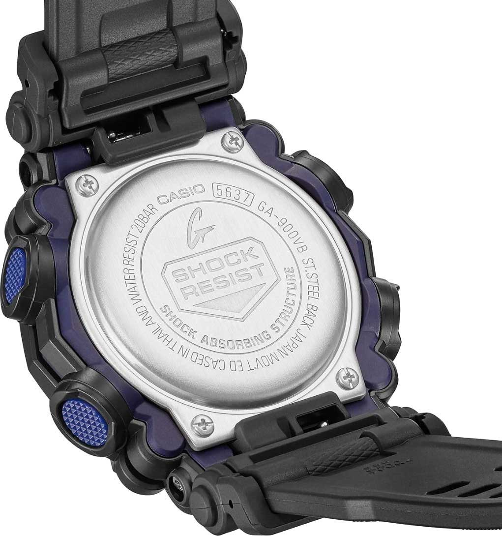 Casio Casio G-Shock Virtual Blue GA-900VB-1AER, g-shock япония мужские часы на браслете пластик боковой вид