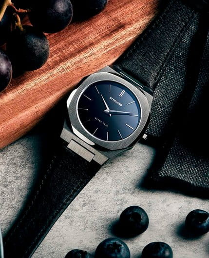 D1 Milano D1 Milano Ultra Thin UTLJ02 мужские часы черный циферблат на запястье