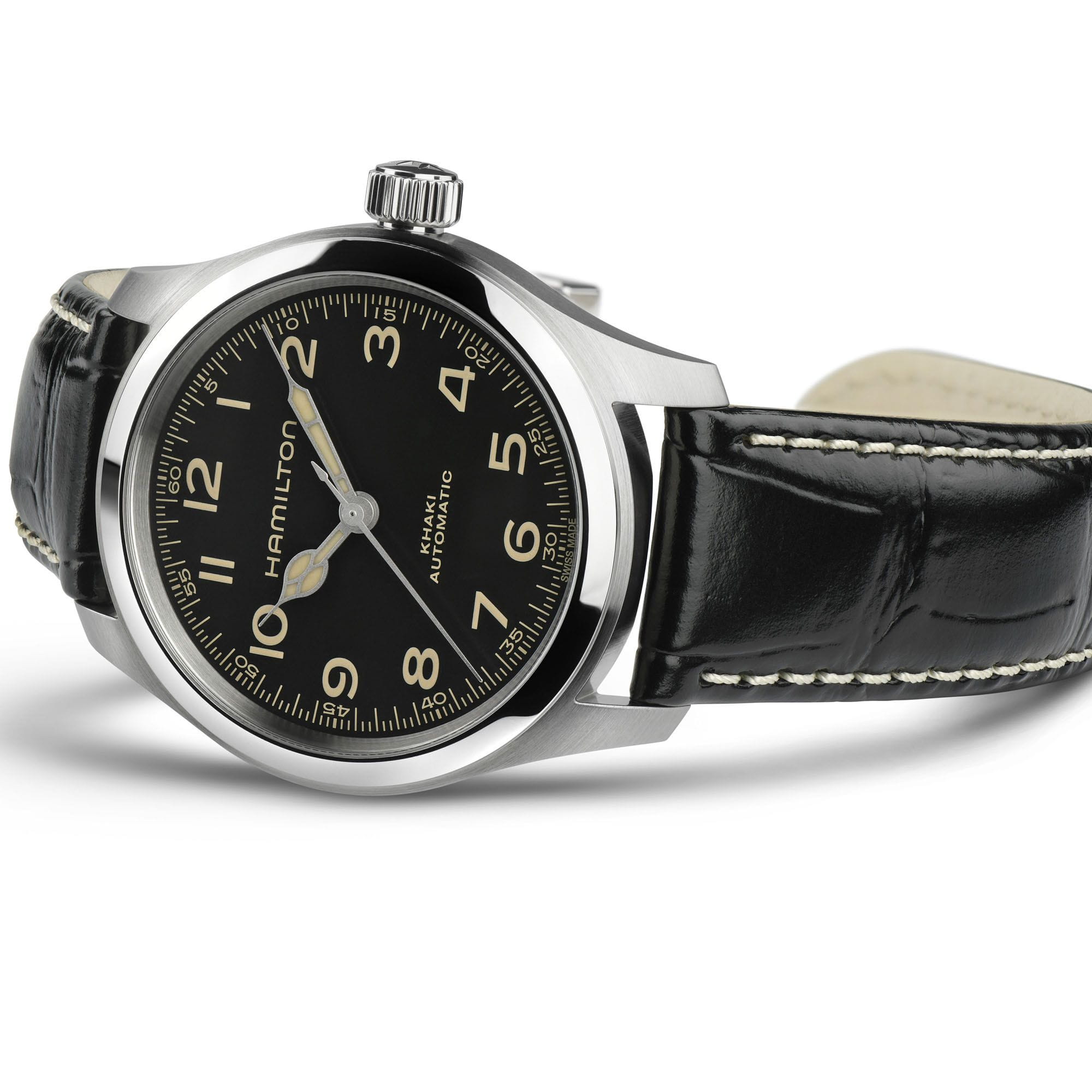 Hamilton Hamilton Khaki Field Murph H70405730  — детали корпуса и кожаный
