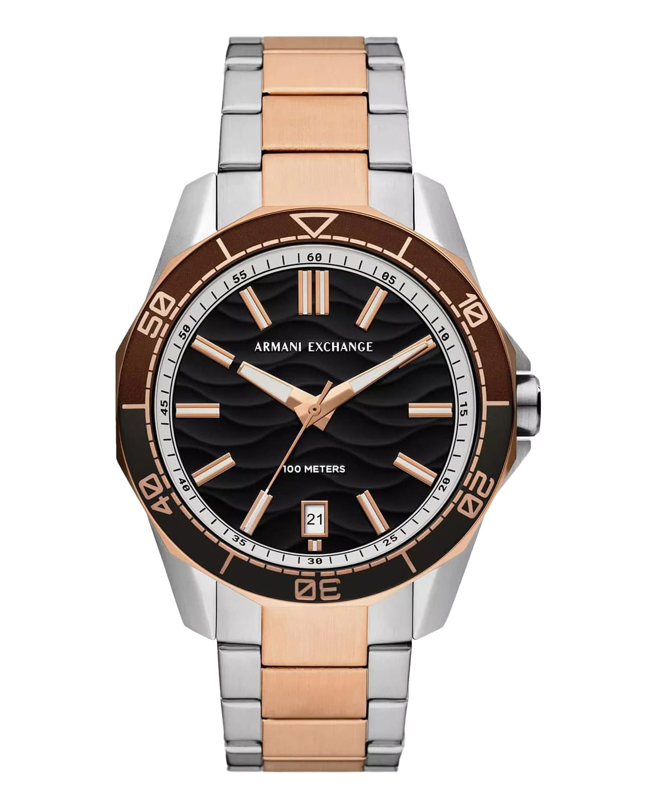 Armani Exchange Armani Exchange Dante AX1962  AX1962 кварцевые мужские часы черный циферблат, браслет сталь с ip покрытием — вид спереди