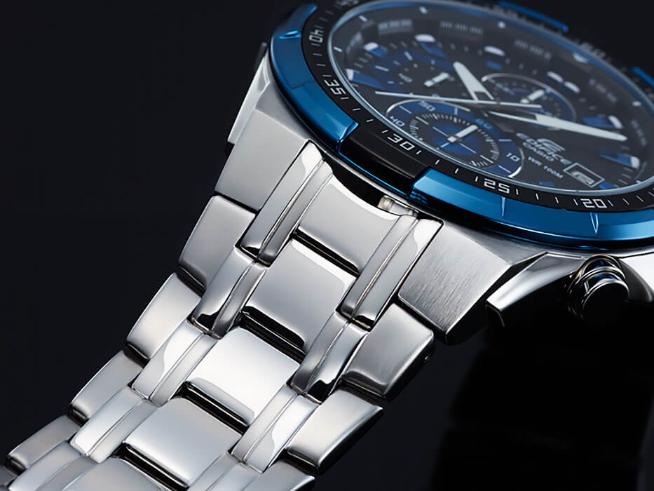 Casio EFR-539D-1A2 мужские часы застежка крупным планом