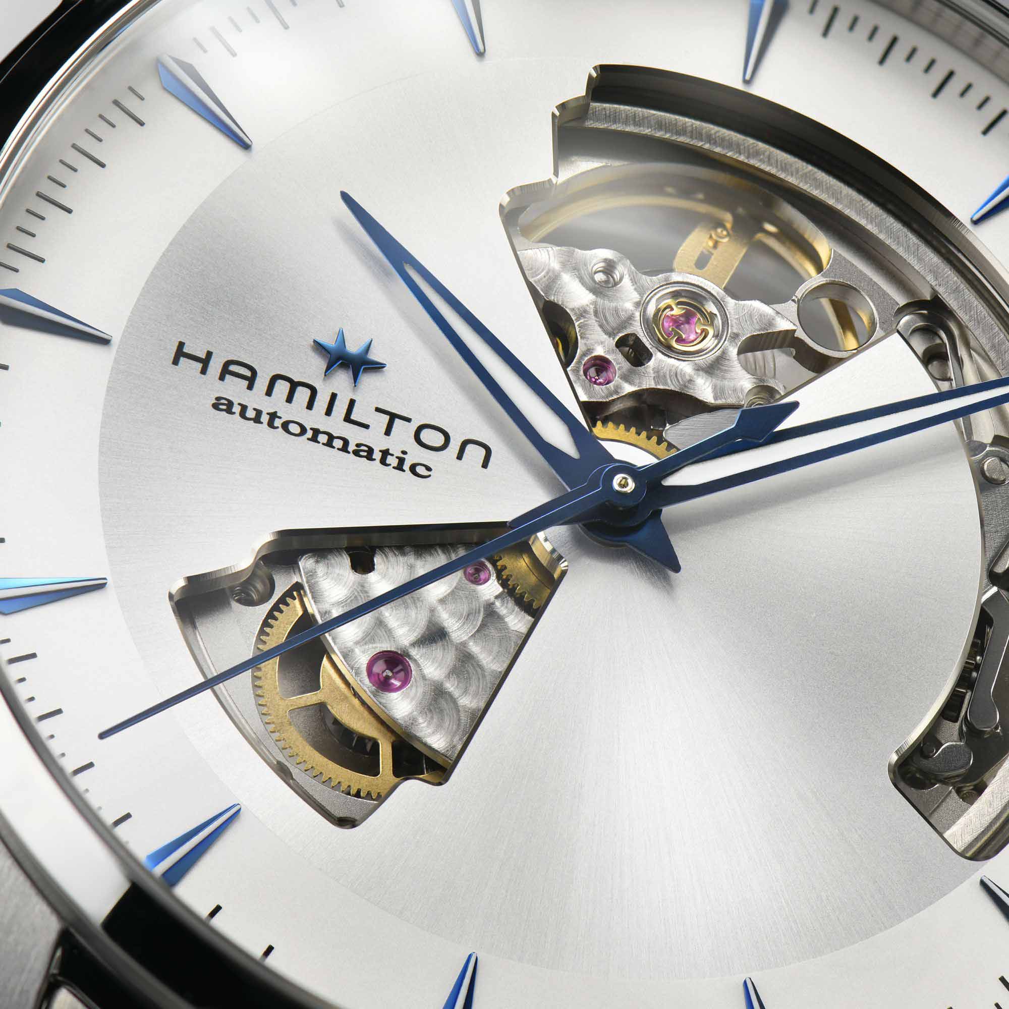 Оригинальные часы Hamilton Hamilton Jazzmaster Open Heart Auto H32675150 механические калибр механизма h-10 общий вид