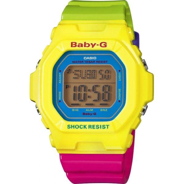 Casio Casio Baby-G BG-5607-9E  BG-5607-9E кварцевые женские часы розовый циферблат, браслет  — вид спереди