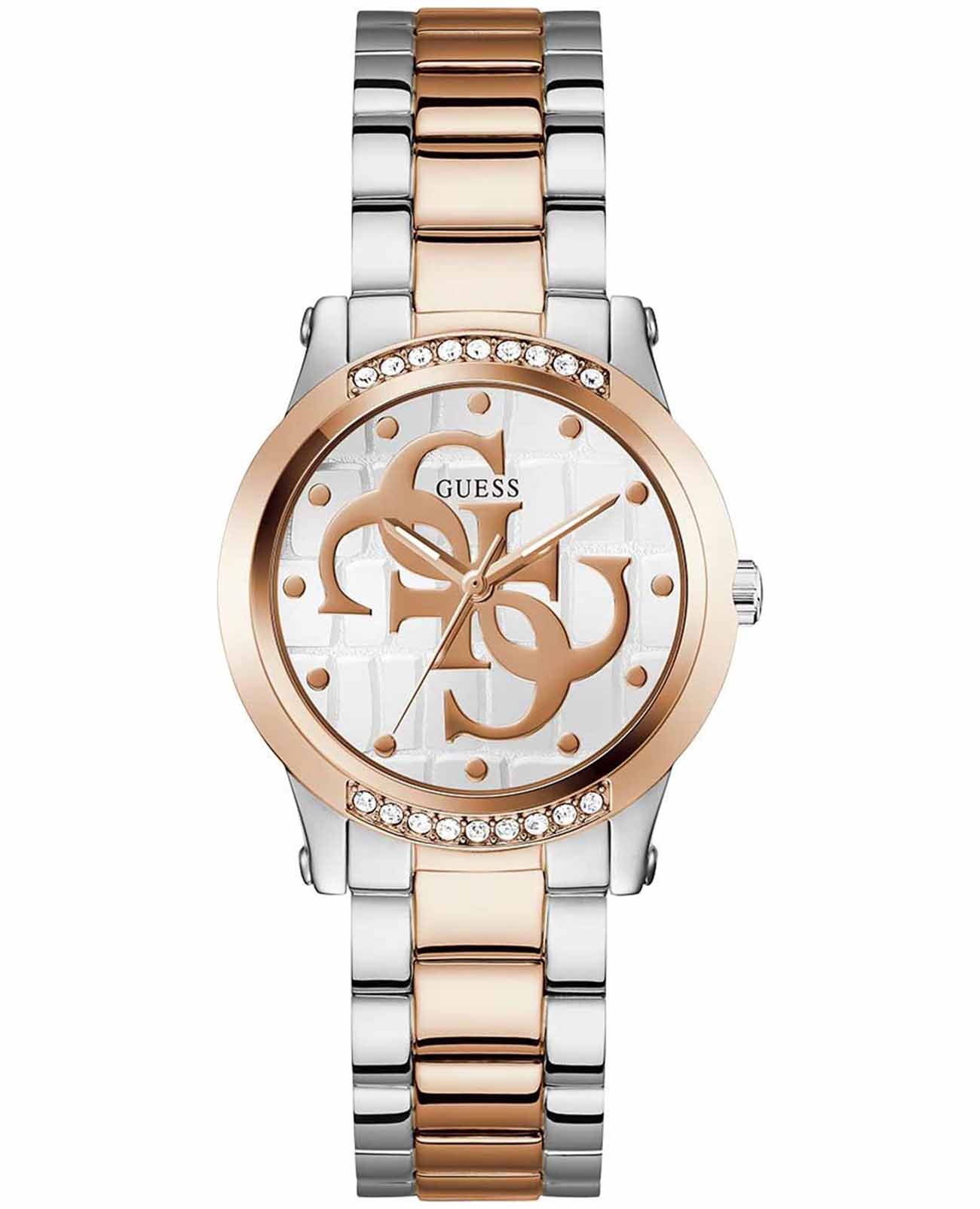 Guess Guess Trend GW0861L5  GW0861L5 кварцевые женские часы белый циферблат, браслет нержавеющая сталь с ip-покрытием — вид спереди