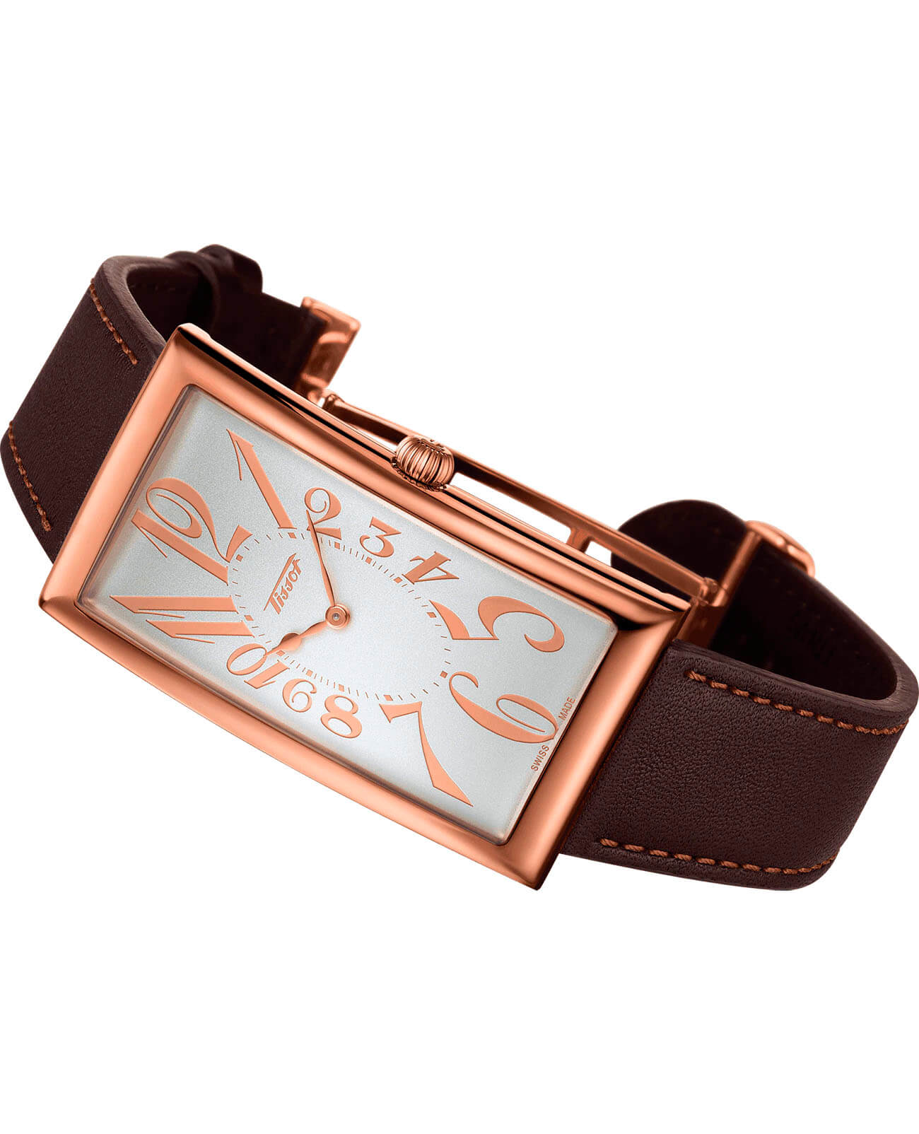 Tissot Tissot Heritage Banana Centenary Edition T117.509.36.032.00, t-heritage швейцария мужские часы на браслете кожаный боковой вид