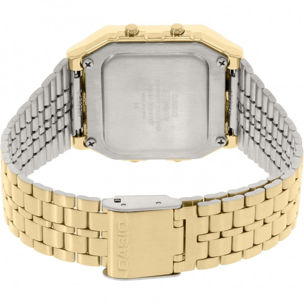 Casio Casio Vintage A500WGA-1DF (A500WGA-1), vintage япония мужские часы на браслете нержавеющая сталь боковой вид