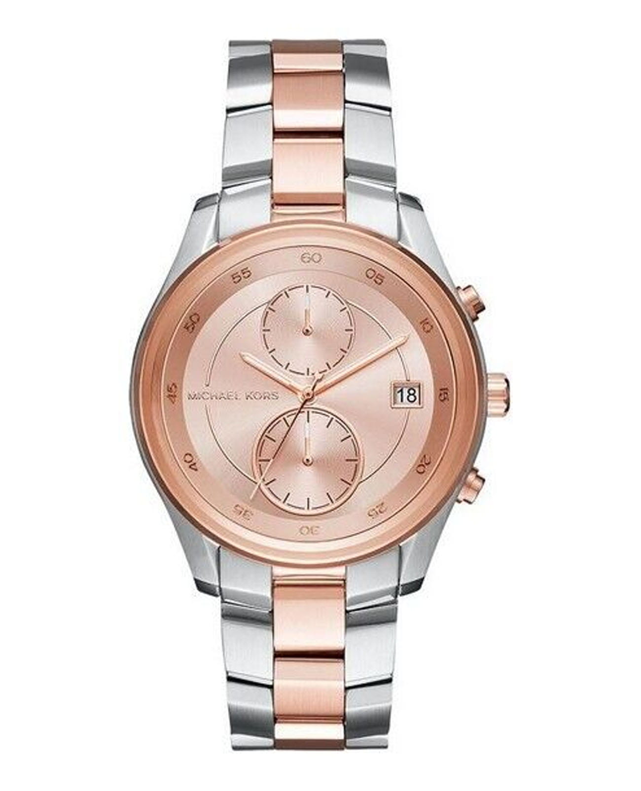 Michael Kors Michael Kors Bradshaw MK6498  MK6498 кварцевые женские часы золотой циферблат, браслет нержавеющая сталь с pvd-покрытием — вид спереди