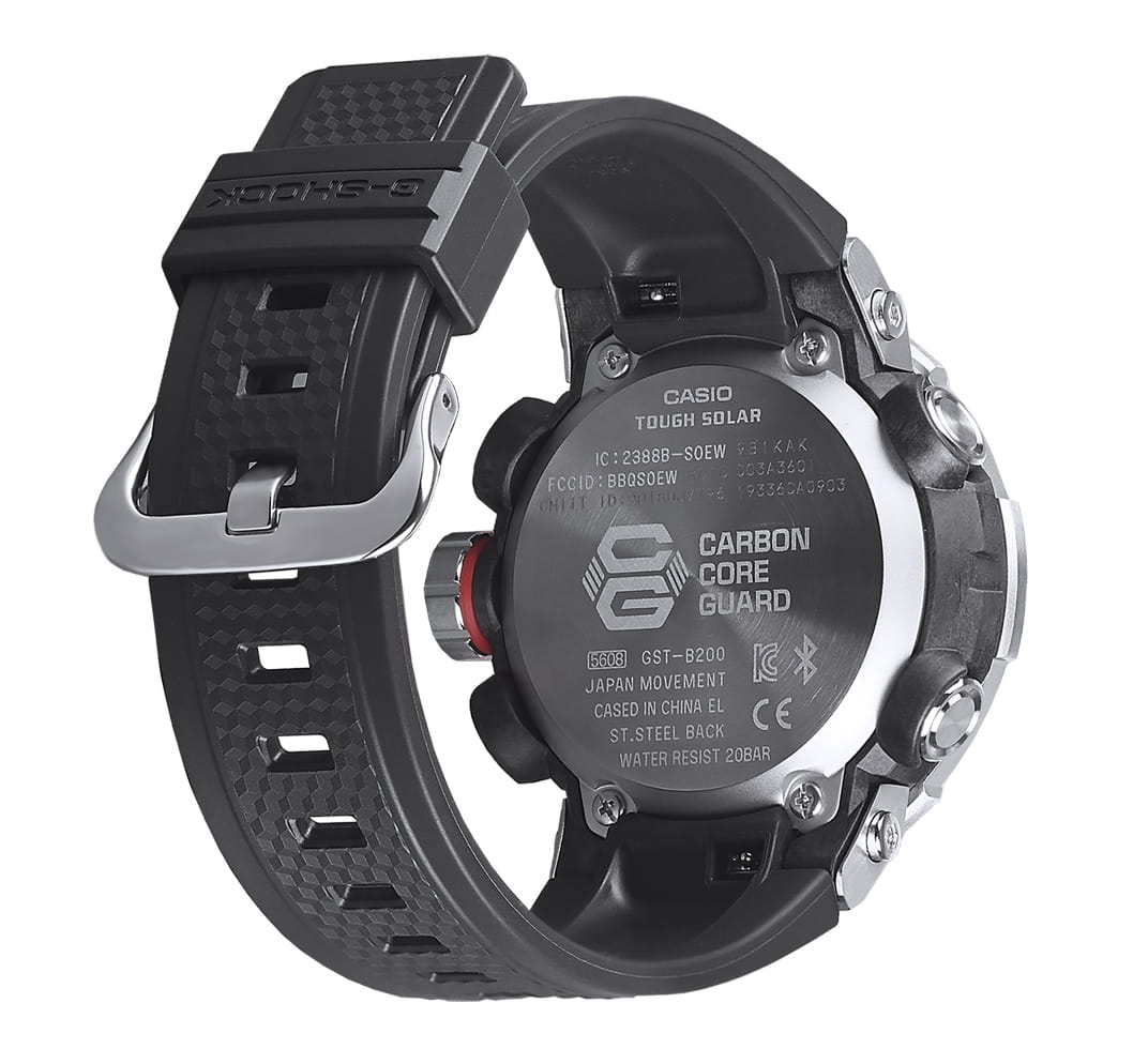 Casio Casio G-Shock GST-B200-1A, g-shock япония мужские часы на браслете пластик боковой вид