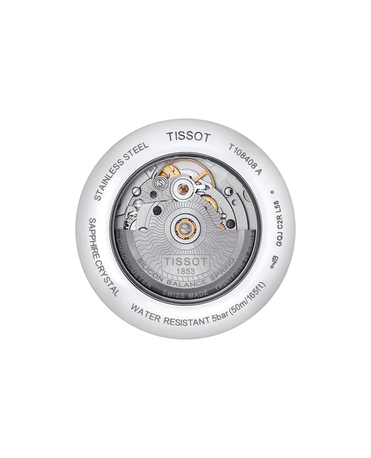 Tissot Tissot Ballade Powermatic 80 COSC T108.408.11.037.00, t-classic швейцария мужские часы на браслете нержавеющая сталь боковой вид