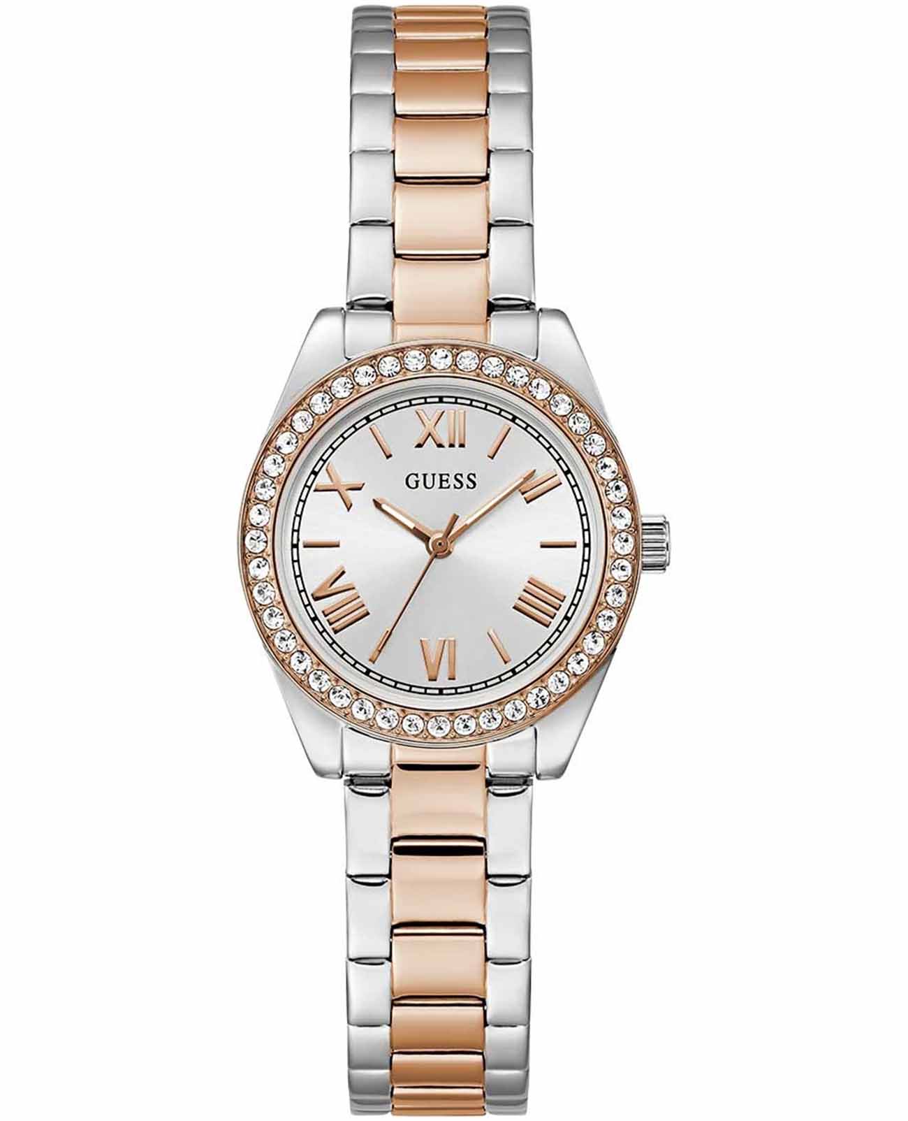 Guess Guess Dress Mini Luna GW0841L3  GW0841L3 кварцевые женские часы серебристый циферблат, браслет нержавеющая сталь с ip-покрытием — вид спереди