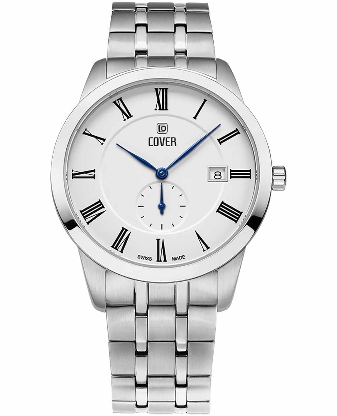 Cover Cover Nobila CO194.06  CO194.06 кварцевые мужские часы белый циферблат, браслет нержавеющая сталь — вид спереди