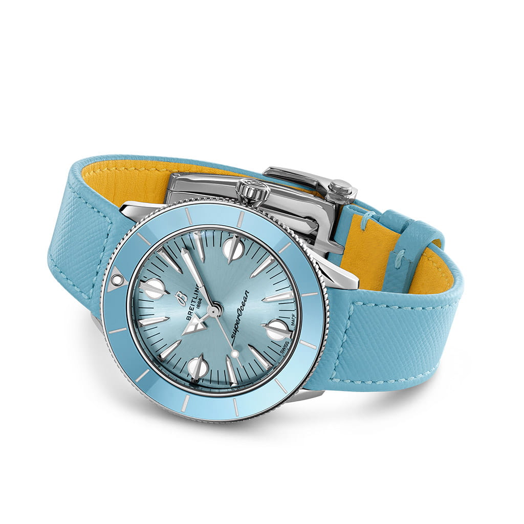 Оригинальные часы Breitling Breitling Superocean Heritage ’57 Pastel Paradise A10340161C1X1 механические калибр механизма  breitling 10 общий вид