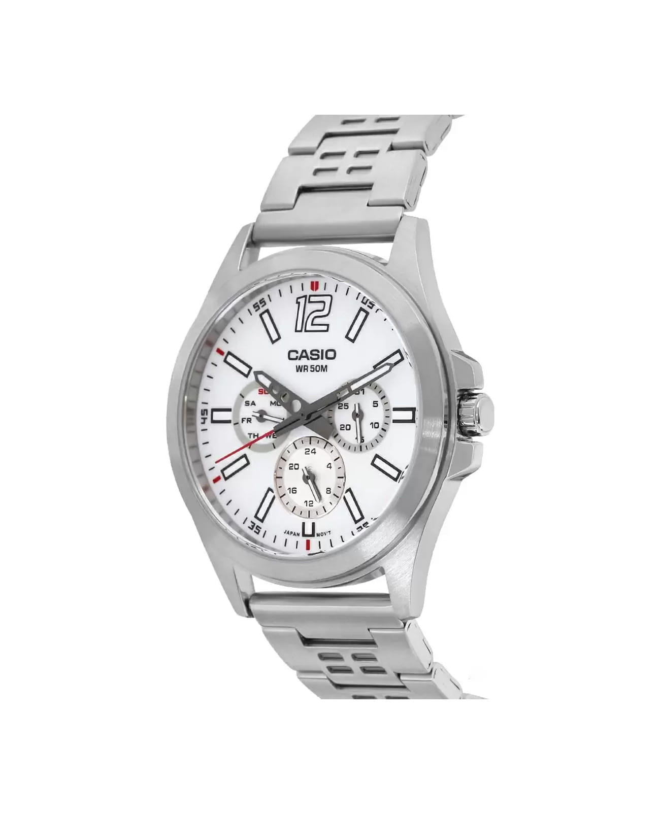 Casio Casio Collection MTP-E350D-7B, mtp япония мужские часы на браслете нержавеющая сталь боковой вид