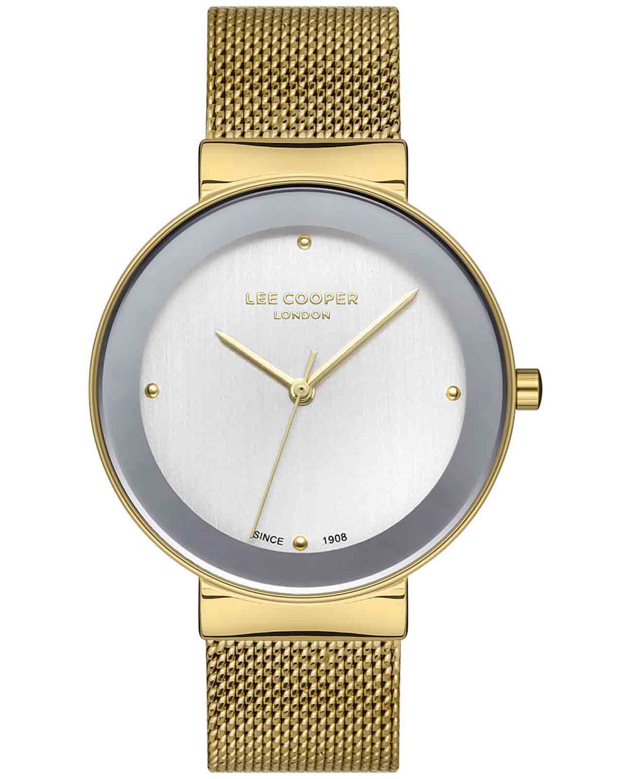 Lee Cooper Lee Cooper LC07056.130  LC07056.130 кварцевые женские часы серебристый циферблат, браслет нержавеющая сталь с ip-покрытием — вид спереди