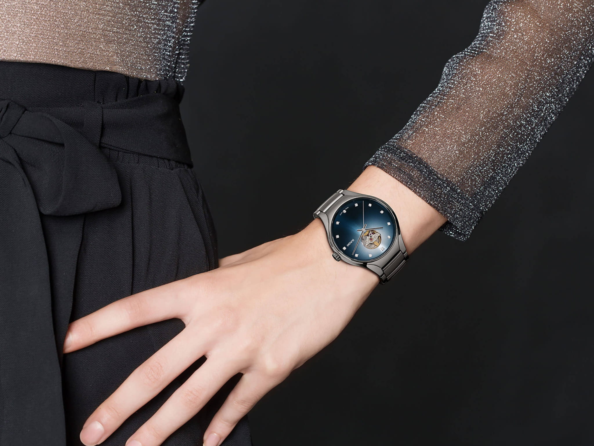 Rado Rado True Secret Diamonds R27108732 мужские часы синий циферблат на запястье