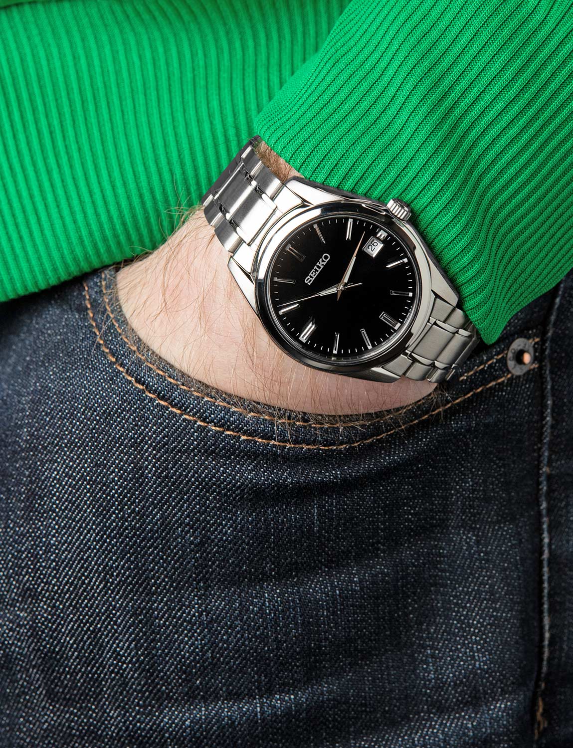 Seiko Seiko Conceptual Series Dress SUR311P1  — детали корпуса и нержавеющая сталь