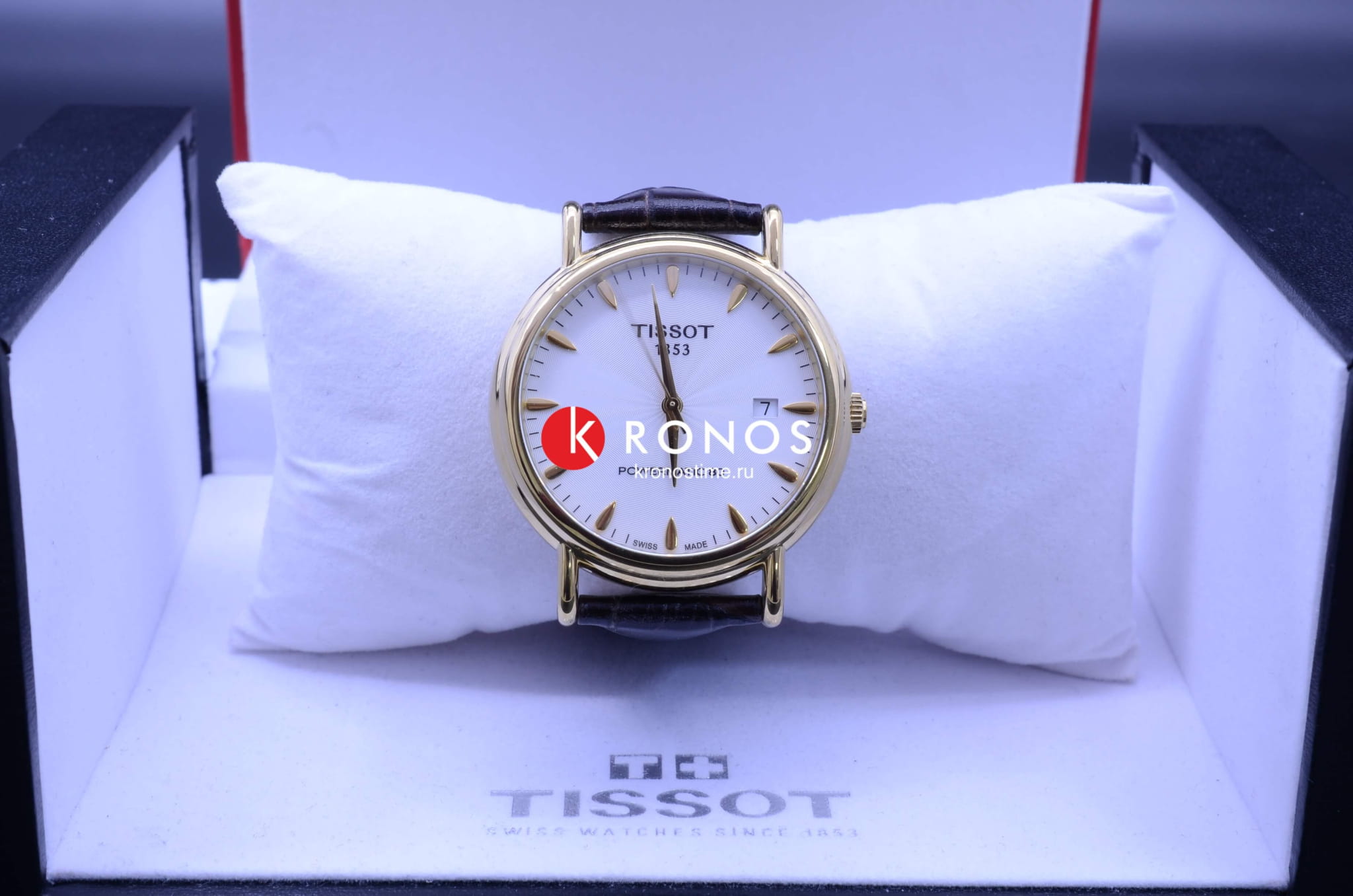Tissot Tissot Carson Powermatic 80 18K Gold T907.407.16.031.00 Carson, наручные мужские часы фото под углом
