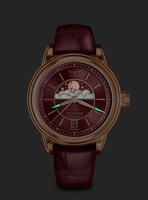 Aviator Aviator Douglas MoonFlight V.1.33.2.265.4, douglas moonflight швейцария женские часы на браслете кожаный боковой вид