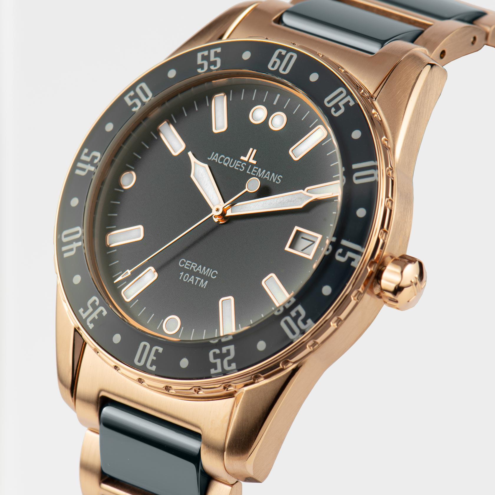 Оригинальные часы Jacques Lemans Jacques Lemans High Tech Ceramic 42-12H кварцевые калибр механизма  общий вид