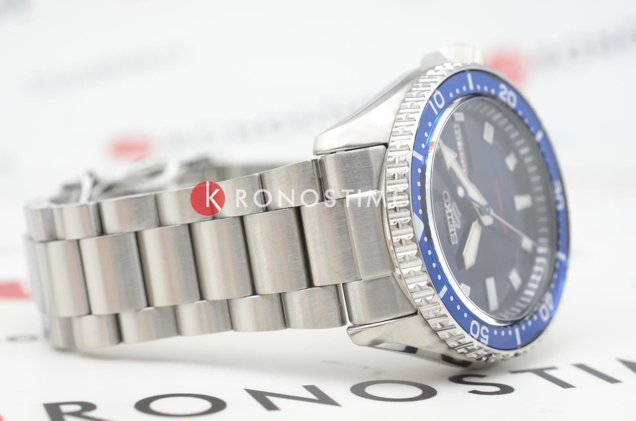 Seiko Seiko 5 Sports SRPL83K1 мужские часы синий циферблат на запястье