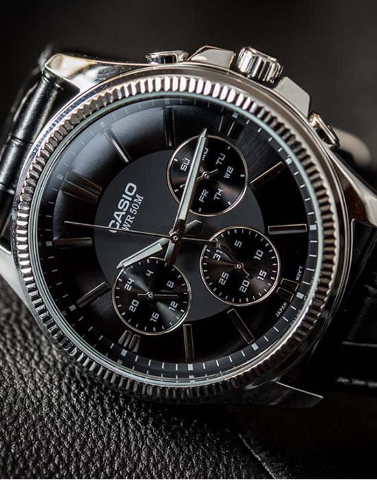 Casio Casio  Collection MTP-1375L-1AVDF (MTP-1375L-1A), mtp япония мужские часы на браслете кожаный боковой вид