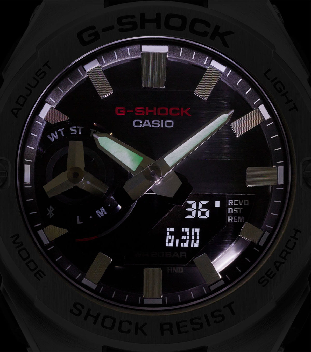 Casio GST-B500D-1AER мужские часы застежка крупным планом