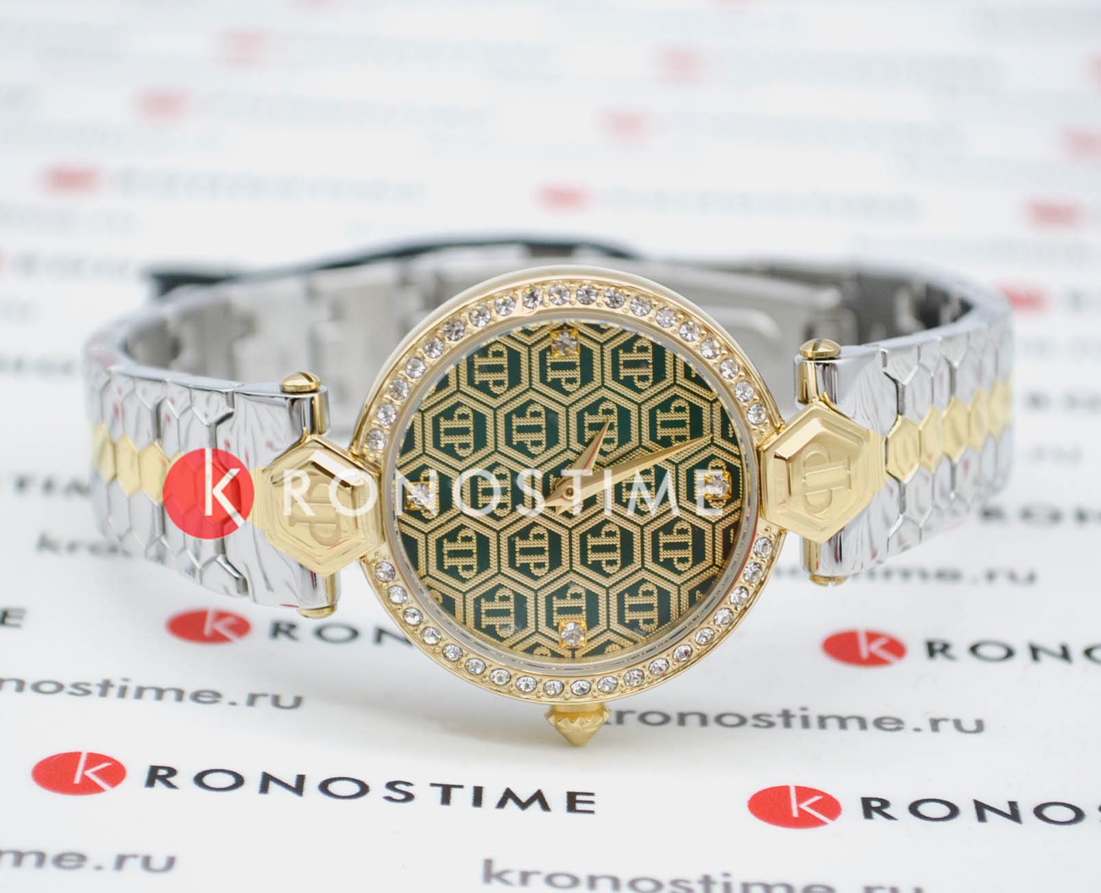 Philipp Plein Philipp Plein Plein Couture PWEAA0621 женские часы зеленый циферблат на запястье