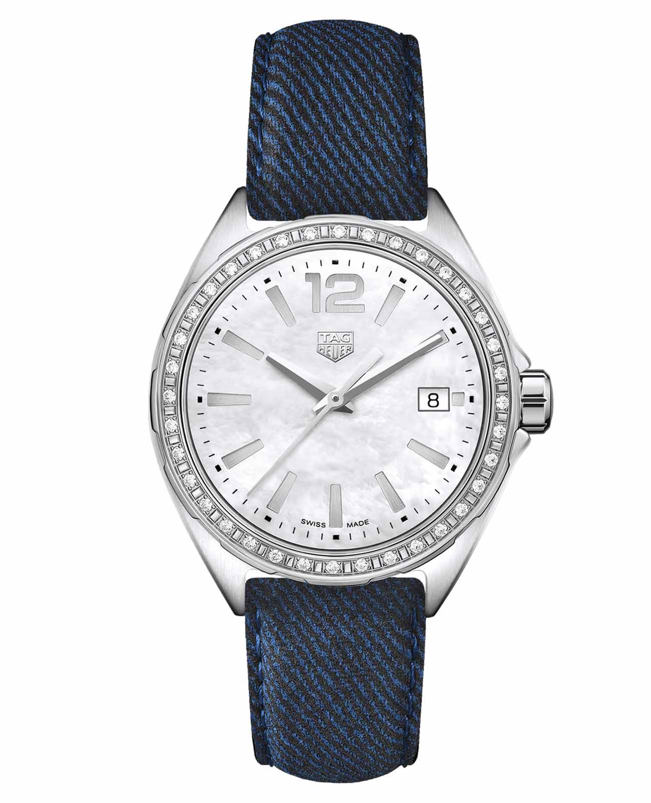 TAG Heuer TAG Heuer Formula 1 WBJ131A.FC8251  WBJ131A.FC8251 кварцевые женские часы перламутровый циферблат, браслет кожаный — вид спереди