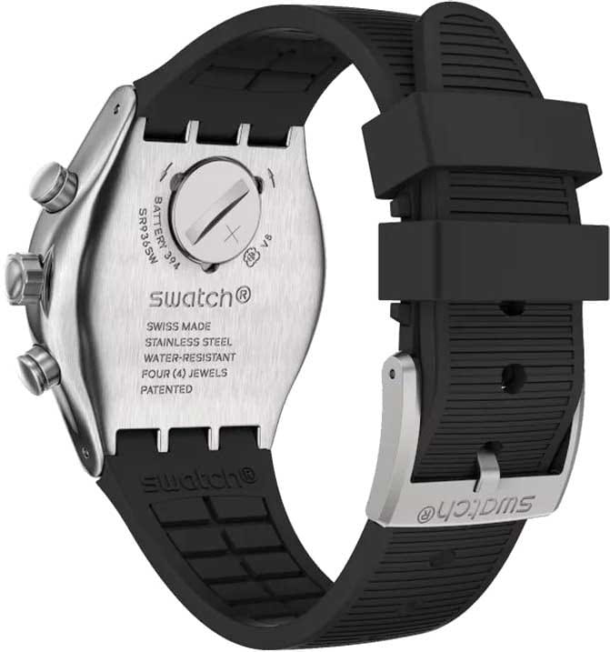 Swatch Swatch I New Chrono YVS486, gent швейцария мужские часы на браслете резина боковой вид