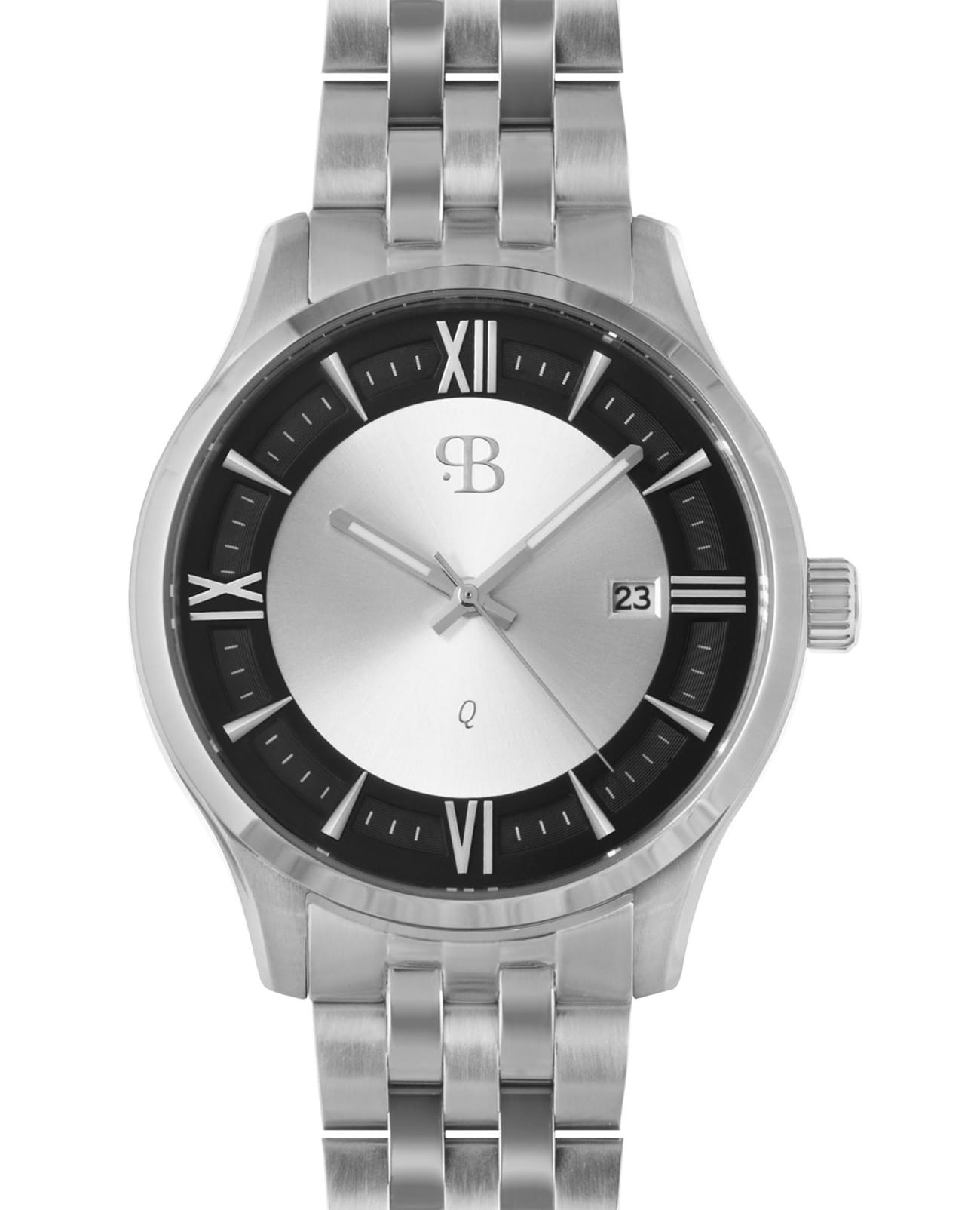 Русское Время Русское Время 9150162бр  9150162бр кварцевые мужские часы черный циферблат, браслет нержавеющая сталь — вид спереди