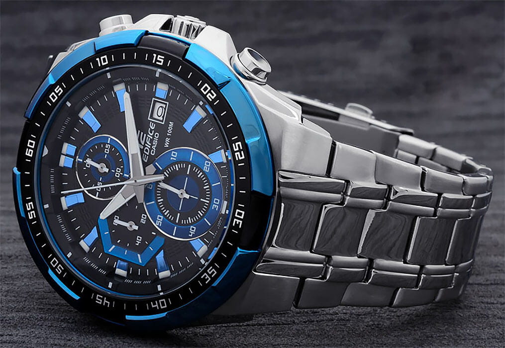 Casio Casio Edifice EFR-539D-1A2VUDF (EFR-539D-1A2), edifice япония мужские часы на браслете нержавеющая сталь боковой вид