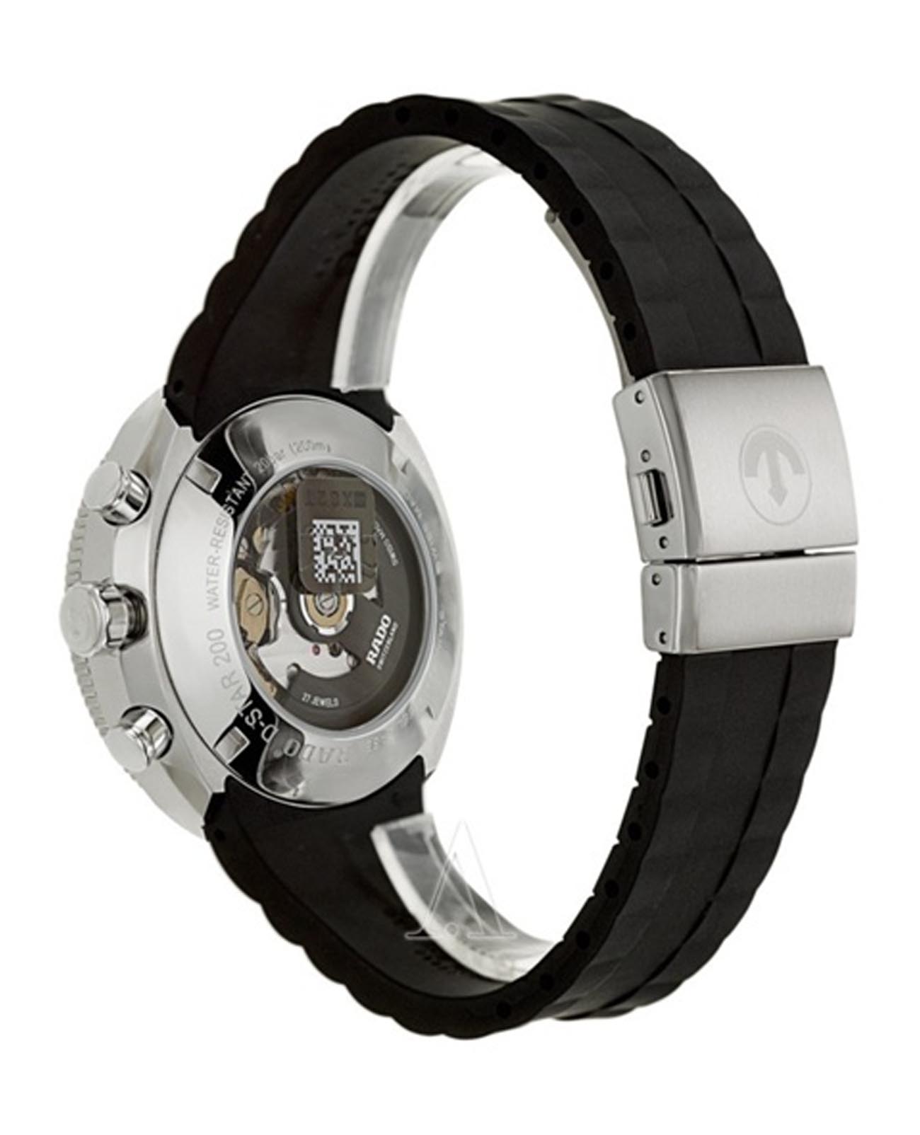 Rado Rado D-Star R15965159,  швейцария мужские часы на браслете каучук боковой вид