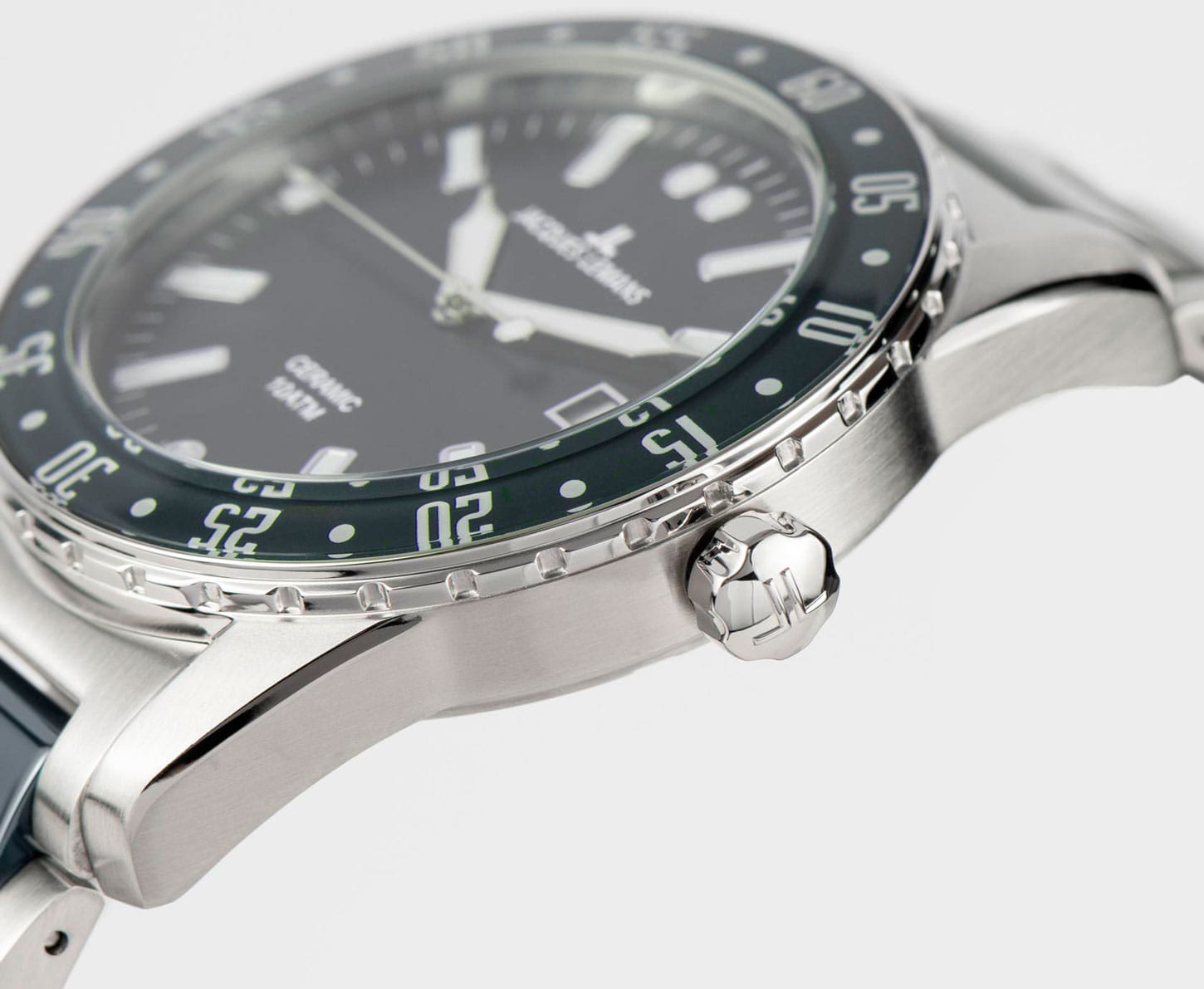 Jacques Lemans Jacques Lemans High Tech Ceramic 42-12B,  австрия женские часы на браслете сталь + керамические вставки боковой вид