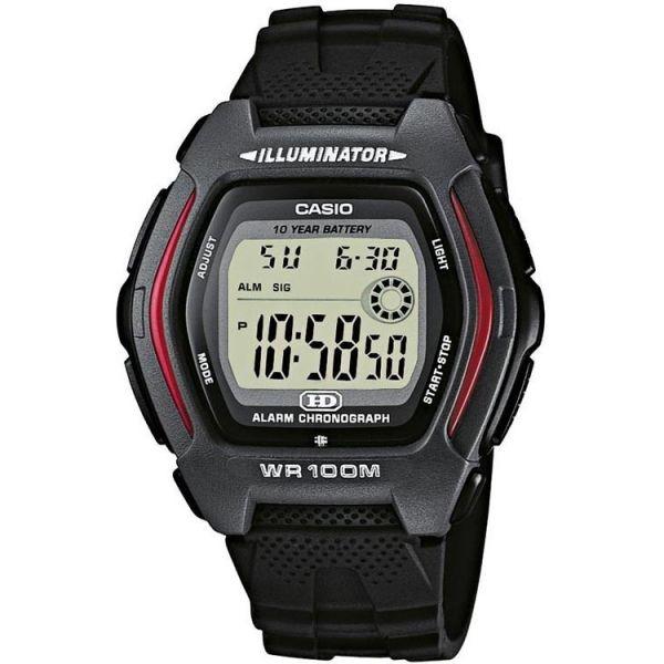 Casio Casio Collection HDD-600-1A  HDD-600-1A кварцевые мужские часы зеленый циферблат, браслет пластик — вид спереди