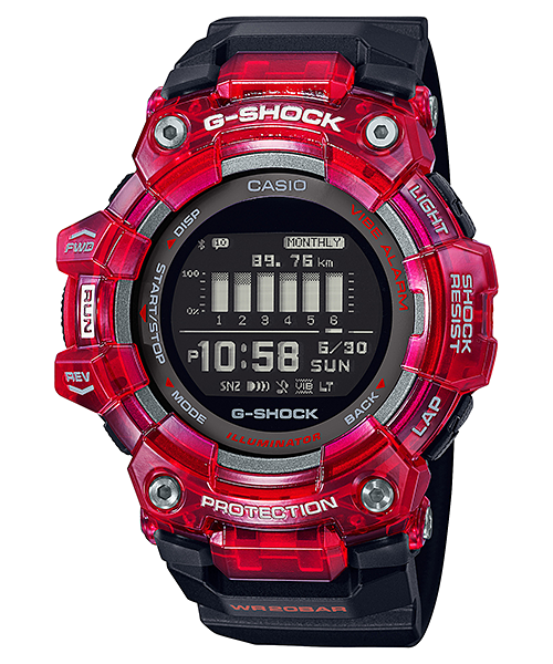 Casio Casio G-Shock GBD-100SM-4A1 G-SQUAD, наручные мужские часы фото под углом