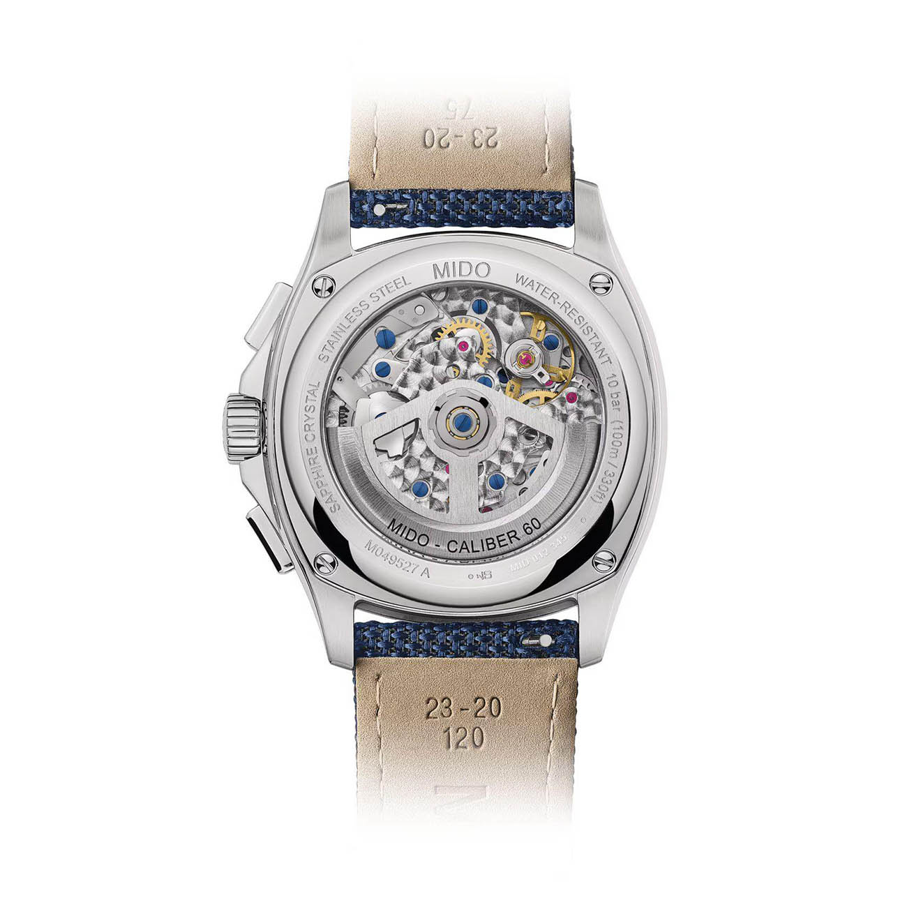 Оригинальные часы Mido Mido Multifort TV Chronograph M049.527.11.041.00 механические калибр механизма mido calibre 60 (на базе eta a05.h31) общий вид